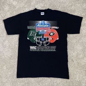 Y2K 2008 NCAA Allstate Sugar Bowl Georgia Bulldogs Vs Hawaii Warriors Size M